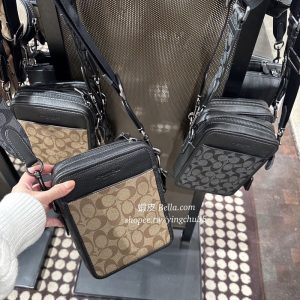 美國代購🇺🇸 現貨 COACH Sullivan 男款 徽章 側背包 方包 相機包 小方包
