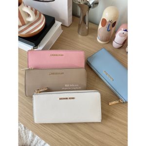 美國代購🇺🇸 現貨 新色超美✨ MICHAEL KORS MK 防刮皮革 黑色 奶茶色 L型長夾 皮夾 長夾
