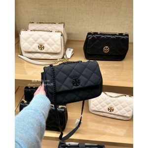 美國代購🇺🇸 現貨+預購 TORY BURCH TB WILLA 小香風 麂皮粉 毛呢 牛仔 條鏈包 側背包 中號