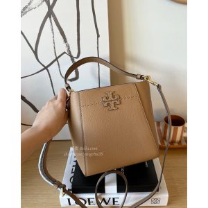 美國代購🇺🇸 絕美補貨 5折 現貨 Tory Burch TB 專櫃款 McGraw 焦糖色 水桶包 側背包 兩用包