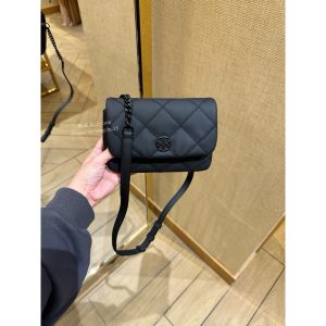 美國代購🇺🇸 現貨 限時折扣 TORY BURCH TB WILLA 小香風 菱格紋 條鏈包 側背包 腰包 兩用包