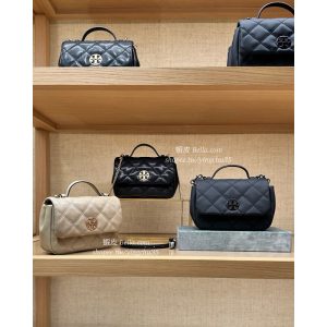 美國代購🇺🇸 限時折扣 現貨 TORY BURCH TB WILLA 小香風手把 粉毛呢 菱格紋 條鏈包 側背包 方胖子