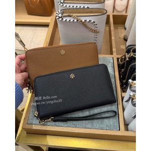 美國代購🇺🇸 現貨+預購 TORY BURCH TB Emerson 防刮皮革 長夾 附手把 手拿包