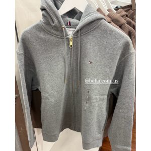 美國代購🇺🇸 現貨 Tommy 女款 連帽 運動 休閒 外套 刷毛長袖灰色拉鍊日常百搭