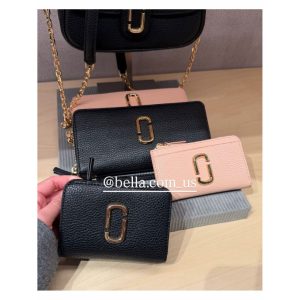 美國代購🇺🇸 現貨 專櫃款Marc Jacobs MJ雙J立體logo短夾長夾卡包零錢包小零錢袋皮夾皮件紅色黑色奶茶色